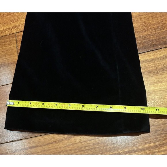 Tory‎ Burch Pants Velvet Black Size 24 High Waisted Flare - Picture 8 of 9